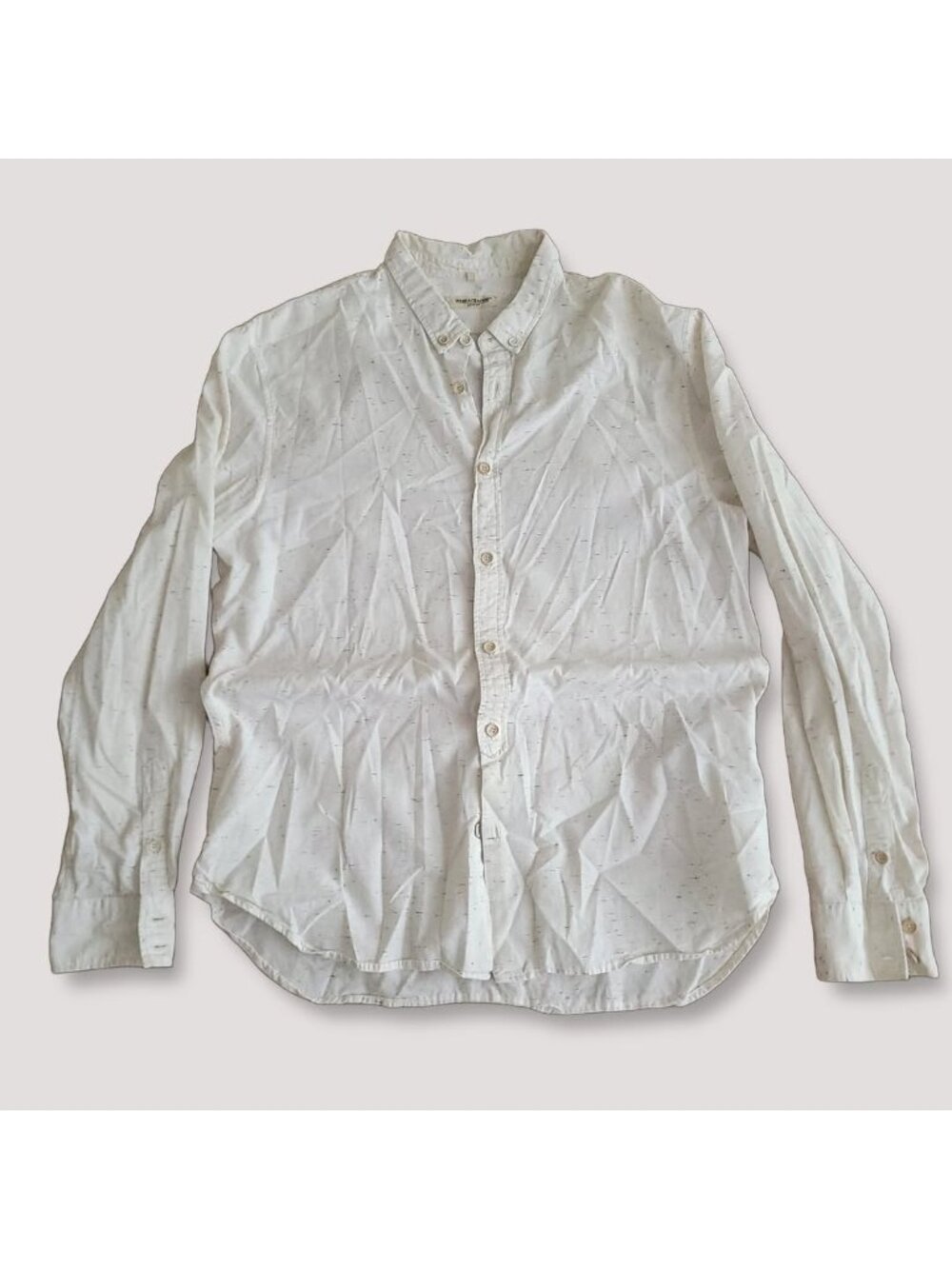 Vintage Levis Made & Crafted 90s White Selvedge Rainbow Nep Shirt (Size 2)